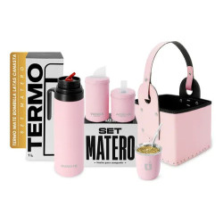 Equipo Matero Set Sumate Termo Mate Latas Yerbera Y Canasta Matera Premium